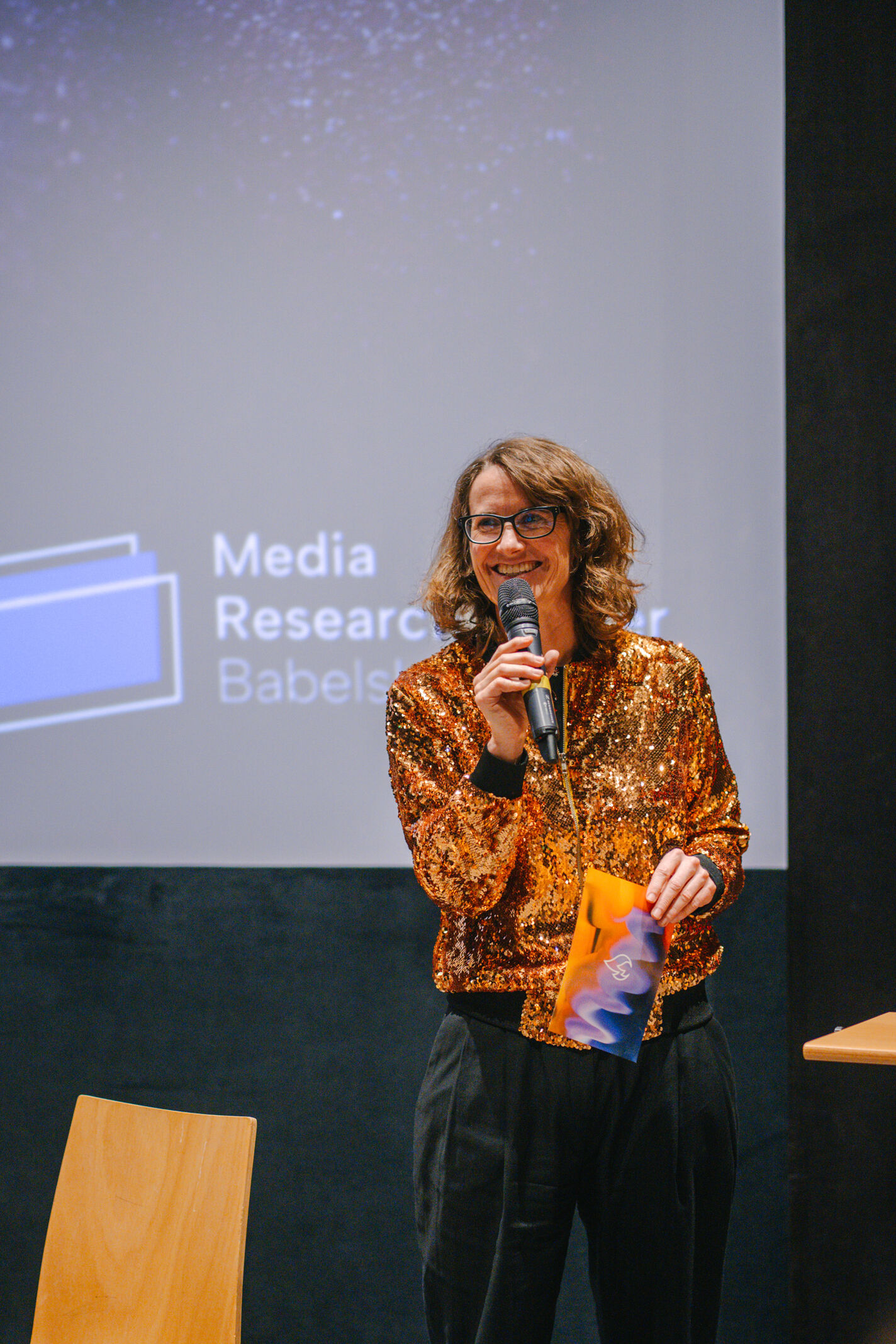 Foto vom Launch des Media Research Center im Jahr 2024, fotografiert von Tinett Kähler, Filmuniversität Babelsberg KONRAD WOLF (öffnet Vergrößerung des Bildes)