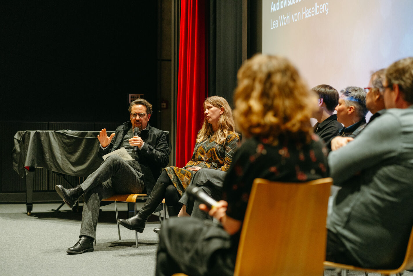 Foto vom Launch des Media Research Center im Jahr 2024, fotografiert von Tinett Kähler, Filmuniversität Babelsberg KONRAD WOLF (öffnet Vergrößerung des Bildes)